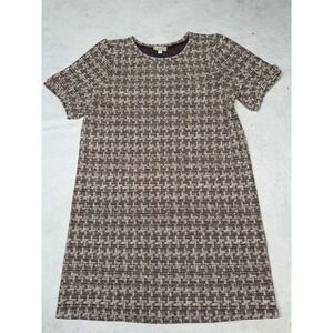 NWT Ann Taylor Loft Boucle Tweed Short Sleeve Shift Dress Size XL